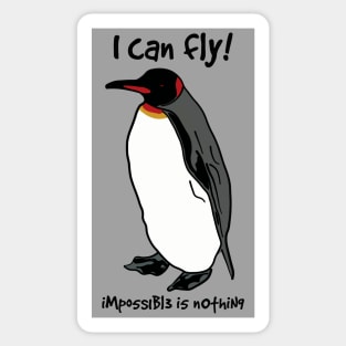 Penguin Funny I Can Fly Sticker